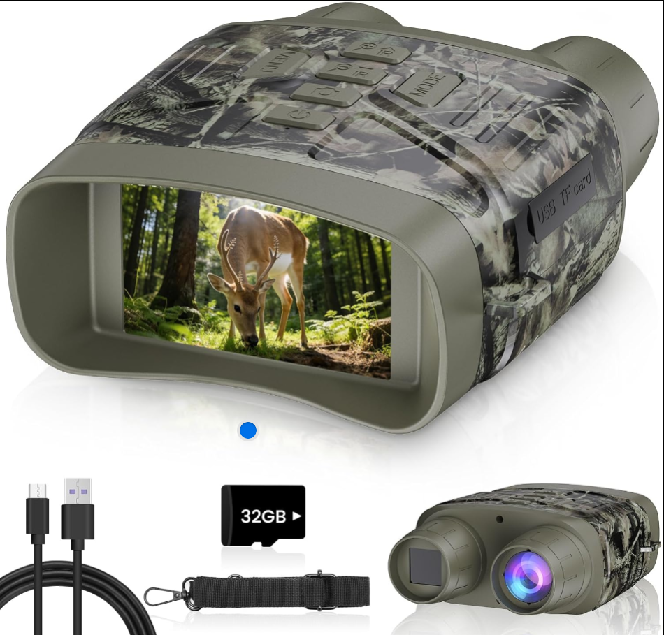 TELUHA Explore 4K Night Vision Goggles & Binoculars | 5000mAh, 3" Screen, 32GB