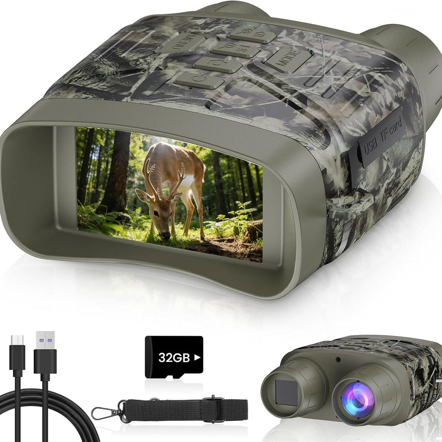 TELUHA Explorer 4K Night Vision Goggles & Binoculars | 5000mAh, 3" Screen, 32GB