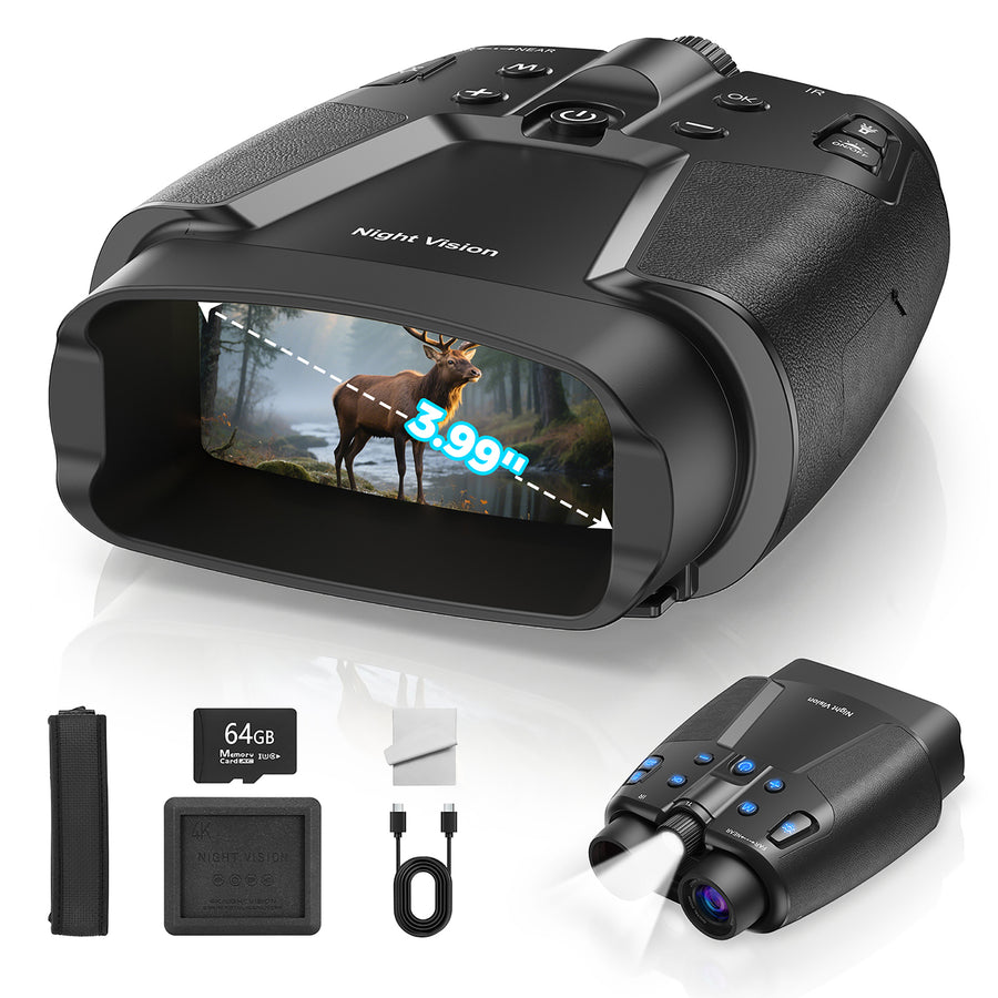 TELUHA Pro Plus 4K Night Vision Goggles & Binoculars | 10,000mAh, 3.99" Screen, 64GB